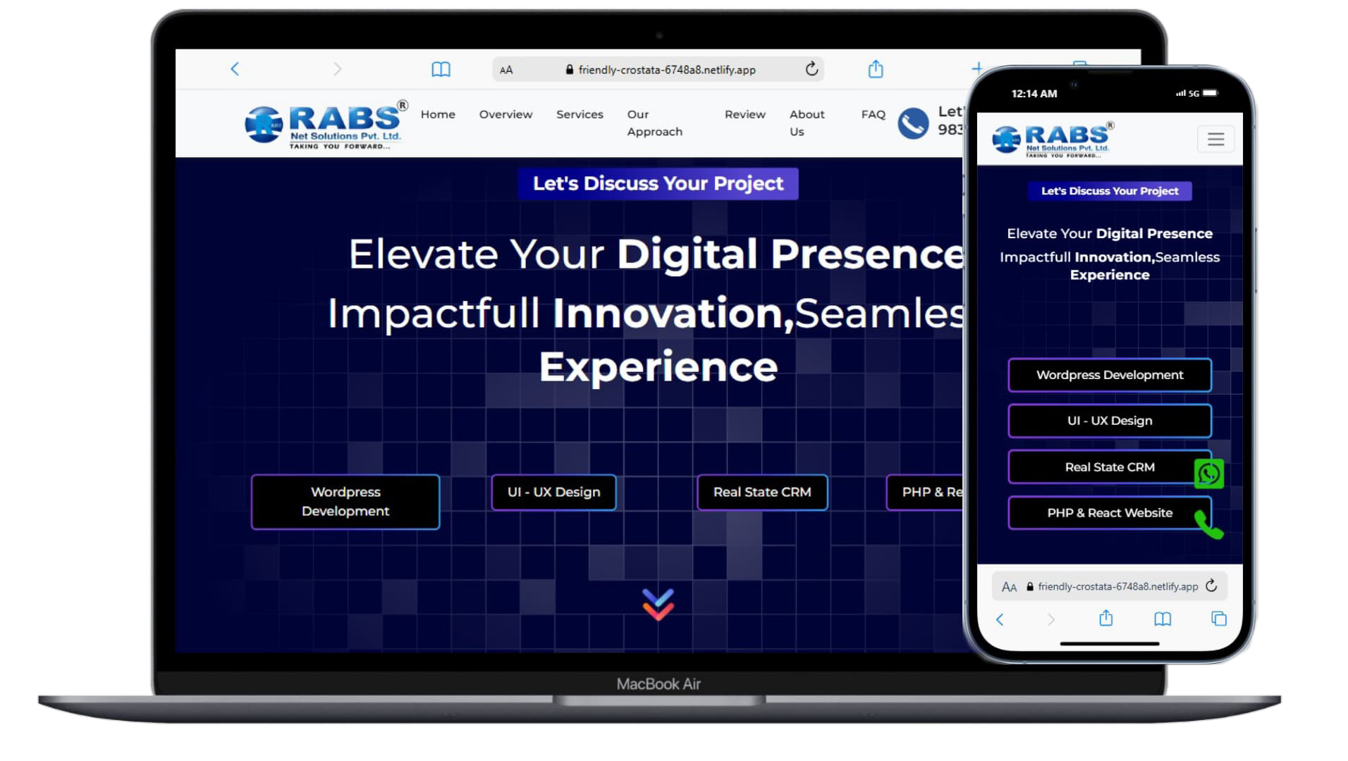 Rabs Net Solution — Company Website project screenshot